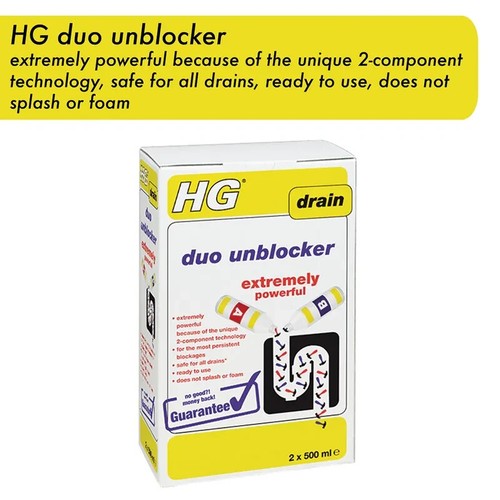 Duo drain unblocker 2x500ml - unblocker,