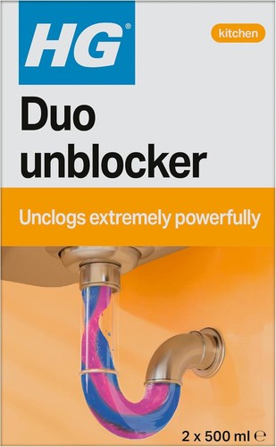 Duo drain unblocker 2x500ml - drain,